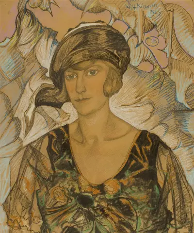 Portrait of Irena Szarota av Stanisław Ignacy Witkiewicz