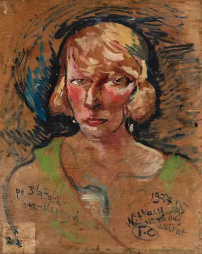 Portrait of Maria Stawarska-Golińska av Stanisław Ignacy Witkiewicz