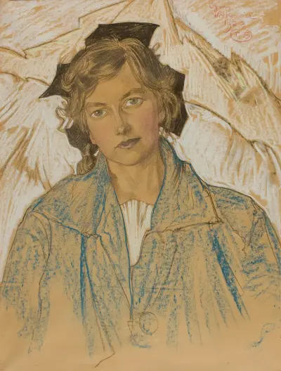 Portret Karoliny Underowicz av Stanisław Ignacy Witkiewicz