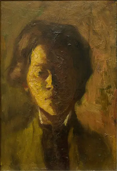 Self-portrait in the mirror av Stanisław Ignacy Witkiewicz