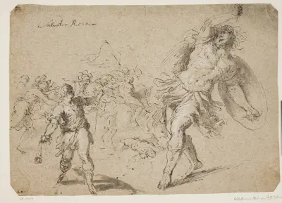 David og Goliath av Jacopo Palma il Giovane