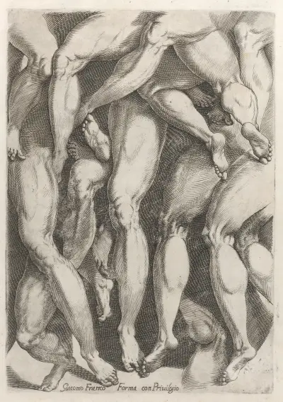 Regler för att lära sig teckna människokroppen, pl. 16 av Jacopo Palma il Giovane