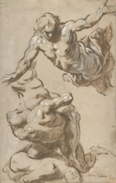 Studier för fyra figurer av Jacopo Palma il Giovane