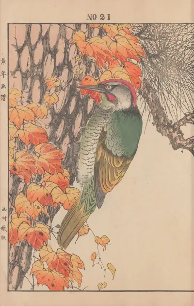 Keinen kachō gafu Pl.145 av Imao Keinen