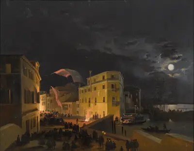 Festival in Venice av Ippolito Caffi
