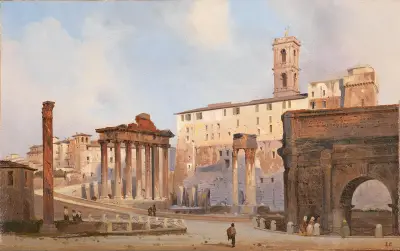 The Roman Forum av Ippolito Caffi