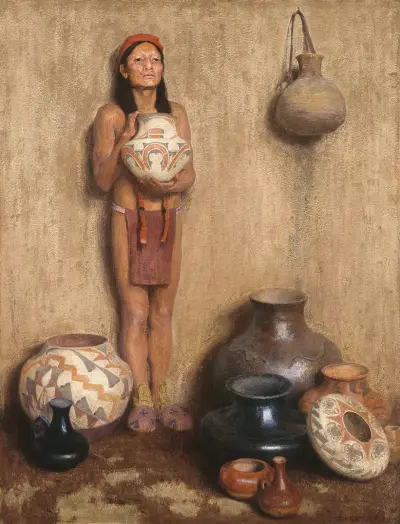 Pottery Vendor av Eanger Irving Couse