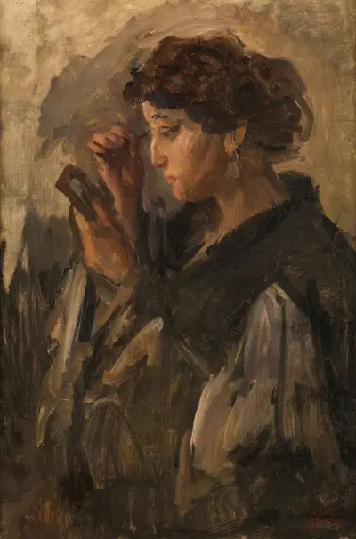 Dame mit Handspiegel av Isaac Israëls