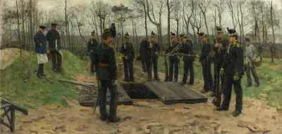Military funeral av Isaac Israëls