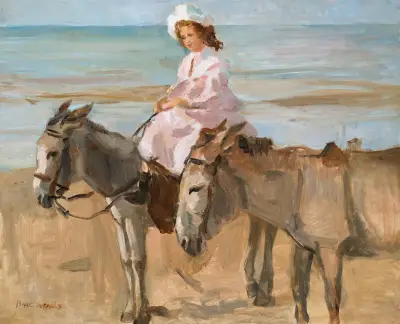 On Scheveningen beach av Isaac Israëls