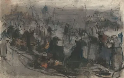 Rij zittenden av Isaac Israëls