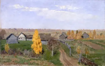 Golden autumn. Slobodka av Isaac Levitan