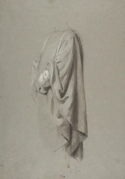 Drapery Study for a Cleric av Isidore Pils