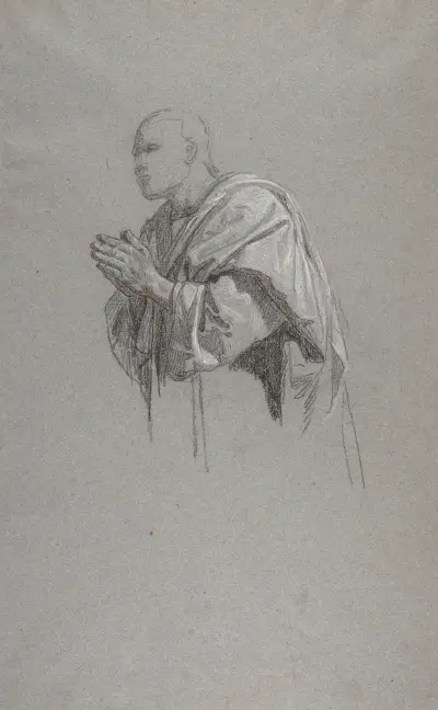 Studie drapérie pro kněze, Isidore Pils