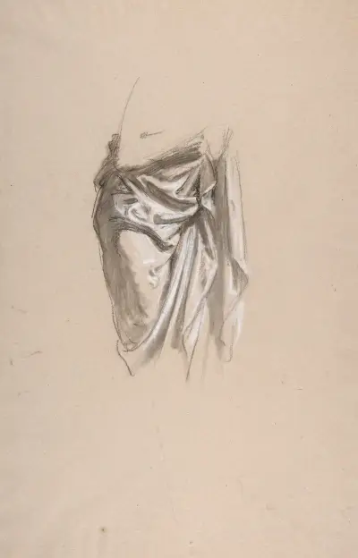 Drapery Study for Clovis av Isidore Pils