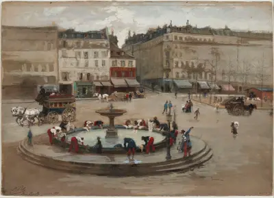 Tvätten, Place Pigalle, mars 1871 av Isidore Pils