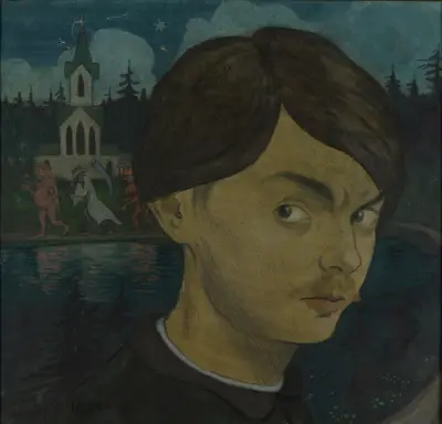 Selbstporträt, 1905 von Ivar Arosenius