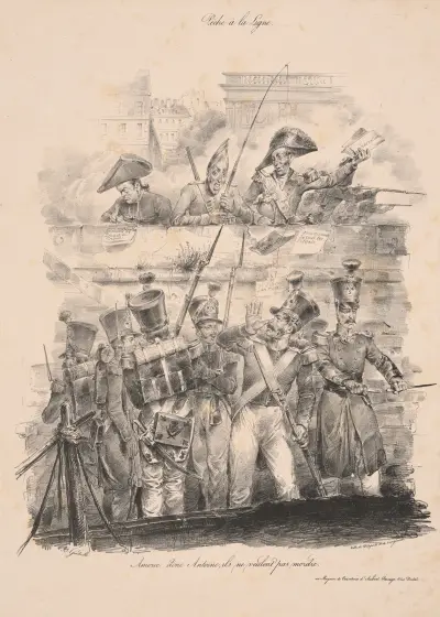 Metning; lägg på lite bete, Antoine, de vill inte nappa av J. J. Grandville