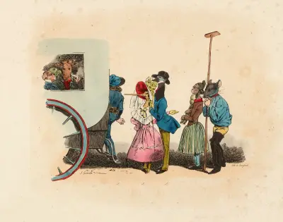 Hur ska de här människorna kunna stiga upp också av J. J. Grandville