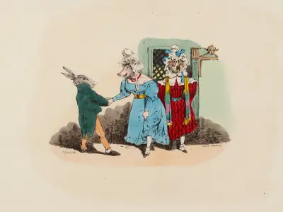 Ecoute donc mon petit lapin av J. J. Grandville
