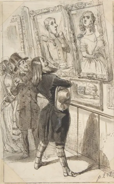 Illustration for Jérôme Paturot à la recherche d’une position sociale (Jérôme Patruot in Search of a Social Position), by Louis Reybaud, Paris, 1846 av J. J. Grandville