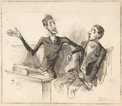 Illustration zu Jérôme Paturot, 1846 – Nr. 2 von J. J. Grandville