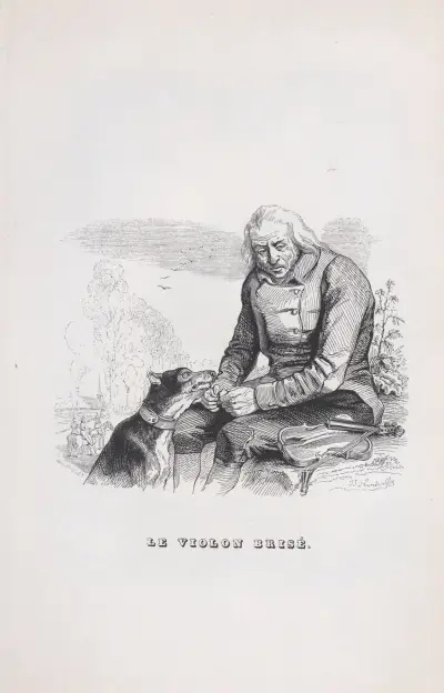 Den trasiga violinen av J. J. Grandville