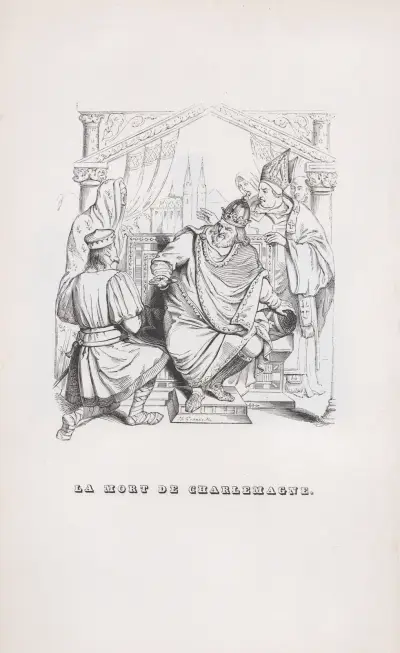 Karl den stores död av J. J. Grandville