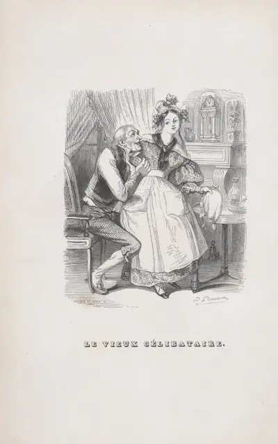 Den gamle ungkarlen av J. J. Grandville