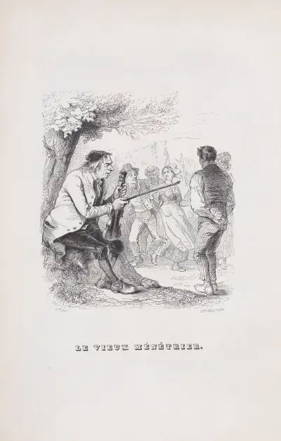 Den gamle trubaduren av J. J. Grandville