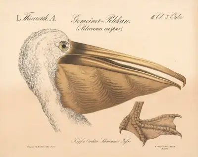 Gemeiner=Pelikan. (Pelecanus crispus) av H.J. Ruprecht