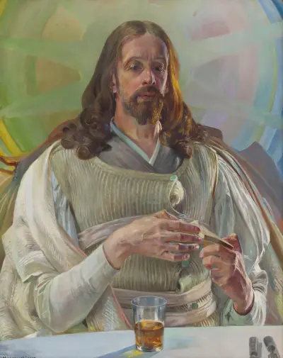 Kristus i Emmaus – mittparti av triptyken av Jacek Malczewski