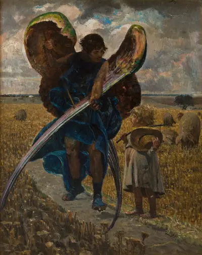 Följande ängeln – triptyk (mittparti) av Jacek Malczewski