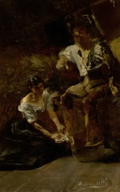 Fottvagning (sibirisk scen) av Jacek Malczewski