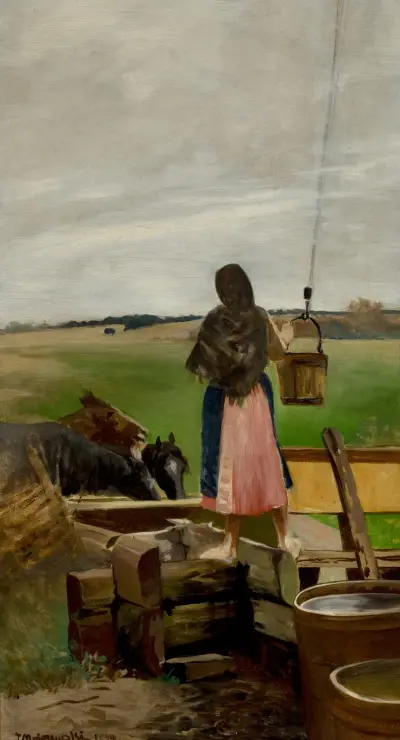 Flicka vid en brunn av Jacek Malczewski