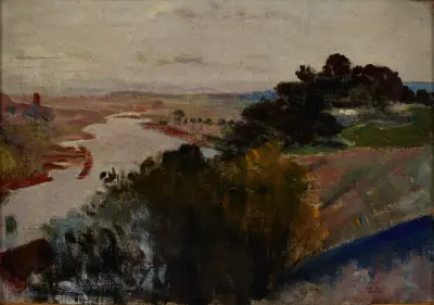 Landskap vid Wisła av Jacek Malczewski