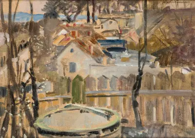 Landscape with a Well von Jacek Malczewski