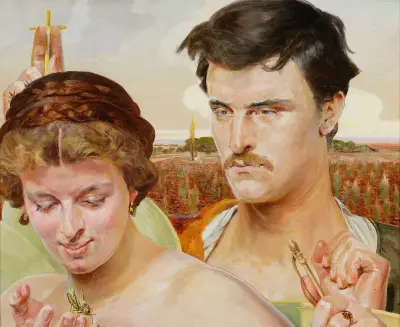Musik – högra flygeln av triptyken av Jacek Malczewski