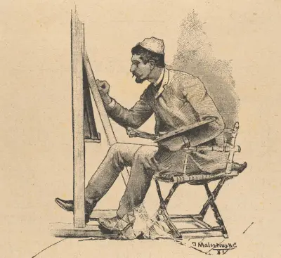 Portrait of a Painter at Work von Jacek Malczewski