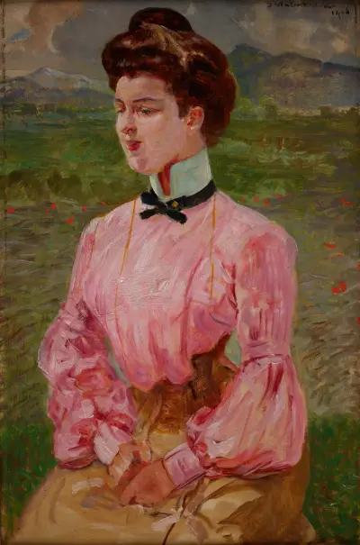 Portrait of a Young Lady von Jacek Malczewski