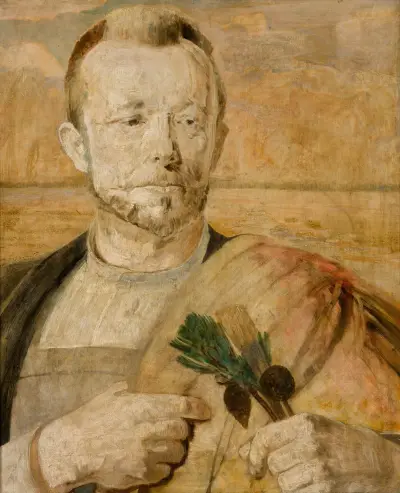 Portrait of Aleksander Mroczkowski av Jacek Malczewski