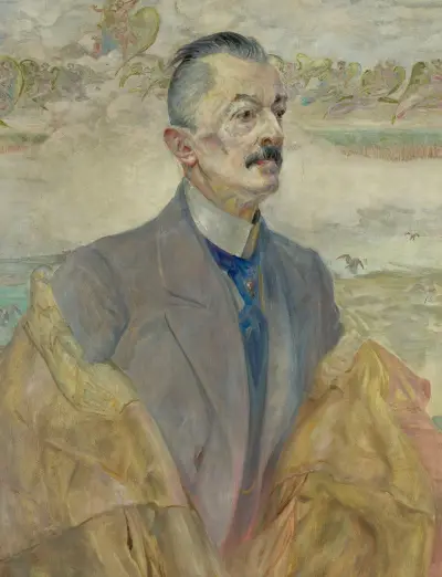 Portrait of August Sokołowski, historian von Jacek Malczewski