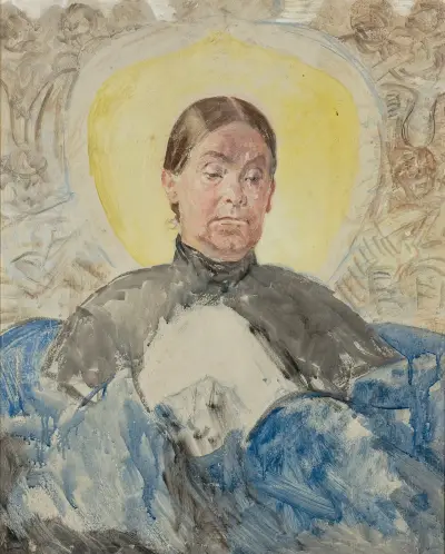 Portrait of Bronisława, artist’s sister von Jacek Malczewski