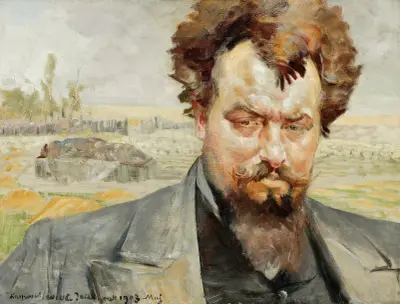 Porträtt av Jan Kasprowicz av Jacek Malczewski