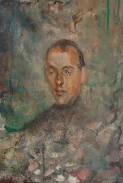 Porträtt av Rafał, konstnärens son av Jacek Malczewski