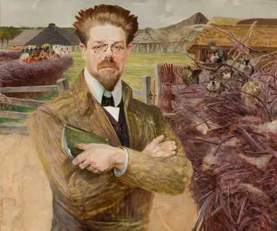 Portrait of Władysław Reymont von Jacek Malczewski