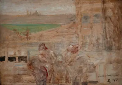 Sketch to ‘The Poisoned Well’ av Jacek Malczewski