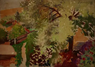 Sommarlandskap av Jacek Malczewski