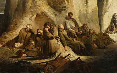 Sunday at the mine (Rest at the mine) von Jacek Malczewski
