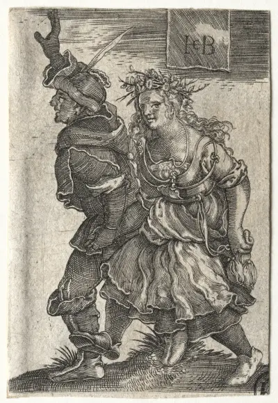 A Dancing Couple of Peasants av Jacob Binck
